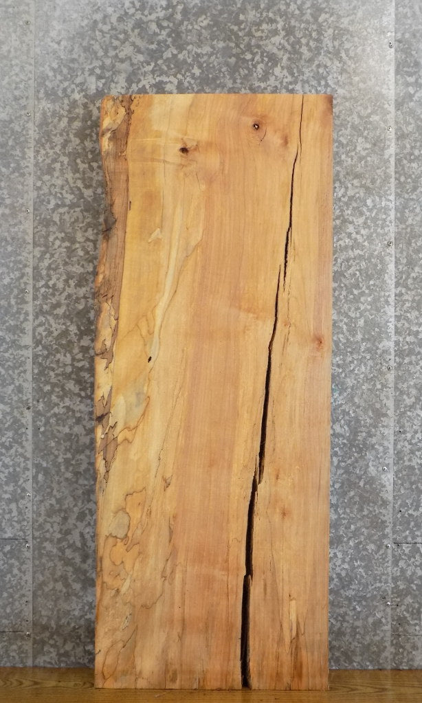 Spalted Maple Partial Live Edge Table Top Slab CLOSEOUT 4108