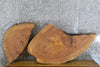 Thumbnail for 2- Live Edge Oval Cut Ash Split Board Slab Halves CLOSEOUT 42295