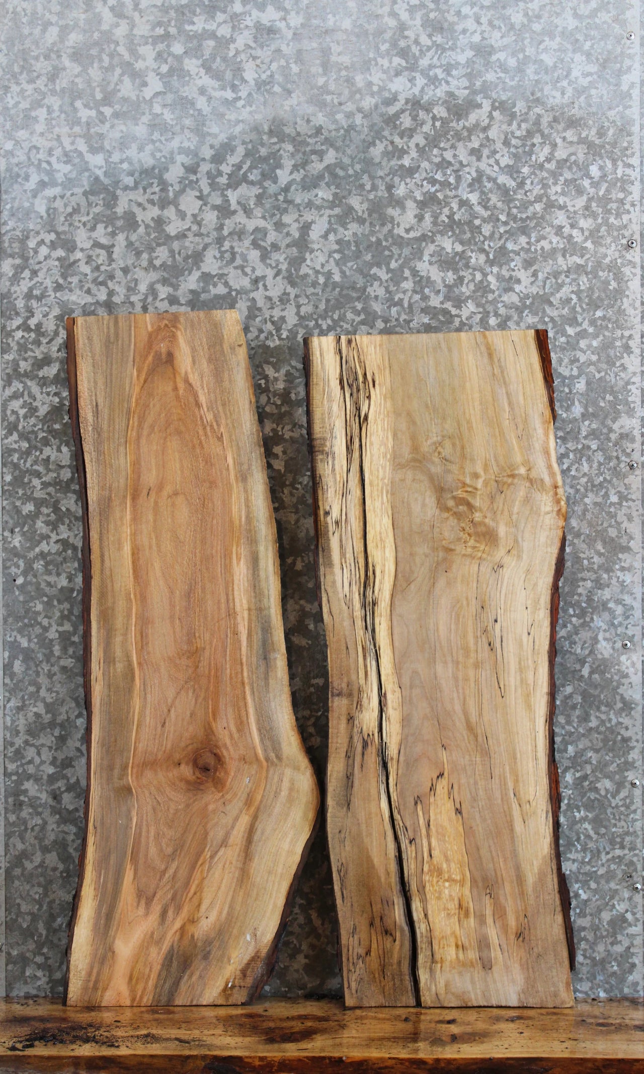 2- Live Edge Maple Side/Sofa Tables 4283-4284