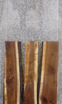 Thumbnail for 3- DIY Bookmatched Live Edge Black Walnut Kitchen Table Top Slabs 4450-4452