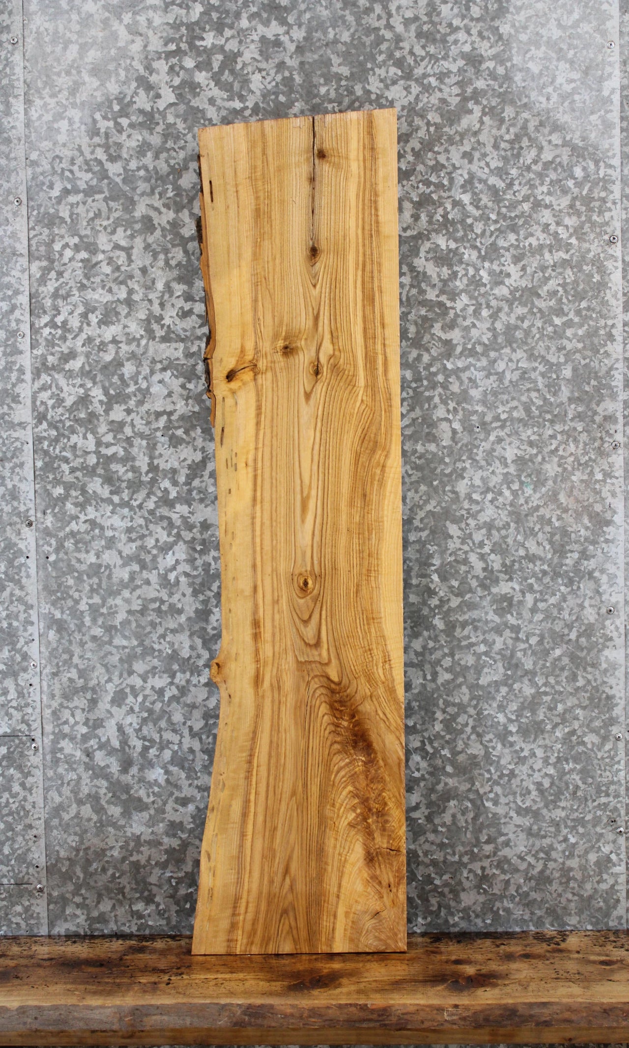 Natural Edge Ash Floating Wall Shelf Slab/ Live Edge Lumber 484