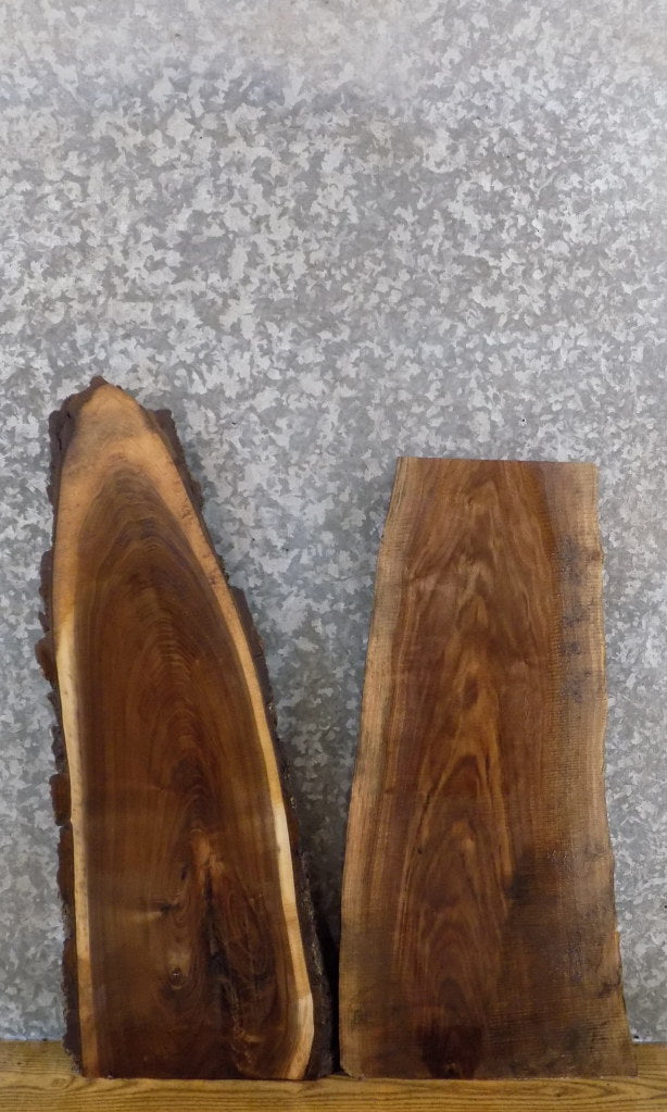 2- Live Edge Black Walnut Salvaged DIY Charcuterie Boards/Slabs 5043-5044