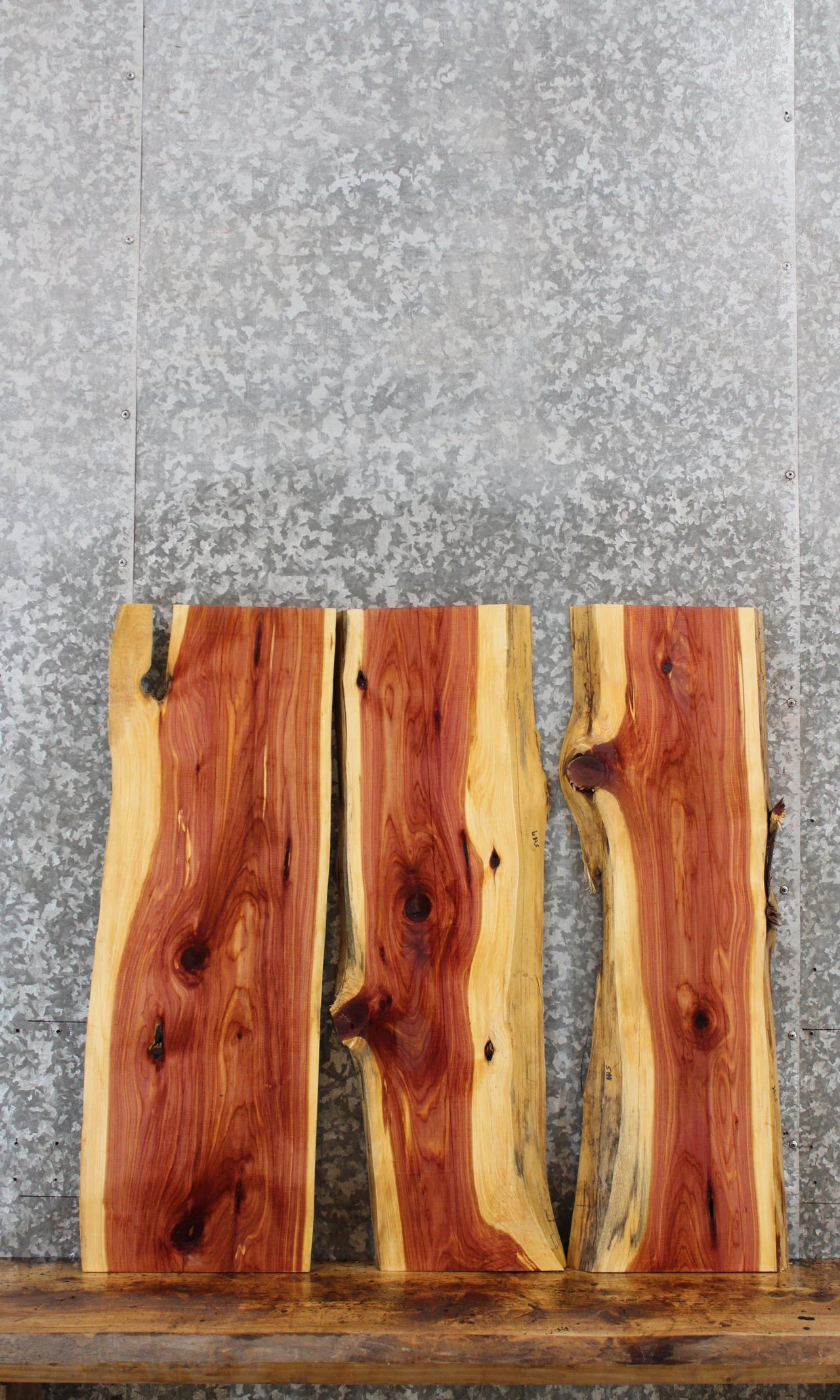 3- Natural Edge Red Cedar Charcuterie Boards 5186-5188