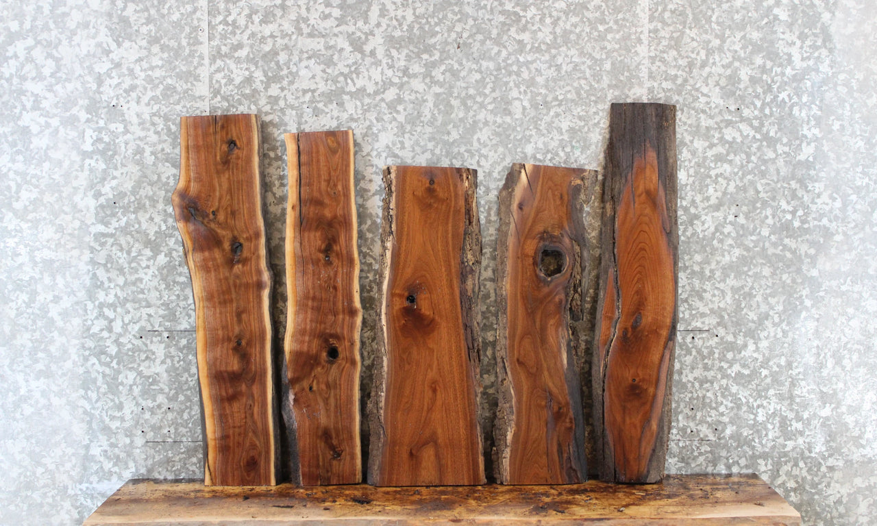 5- Live Edge Black Walnut Craft Pack Boards 5261-5265