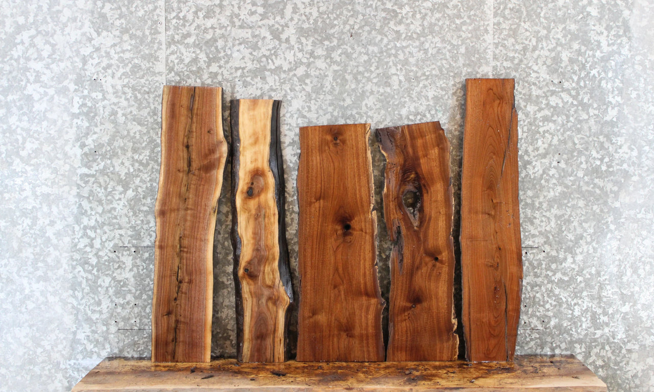 5- Live Edge Black Walnut Craft Pack Boards 5261-5265