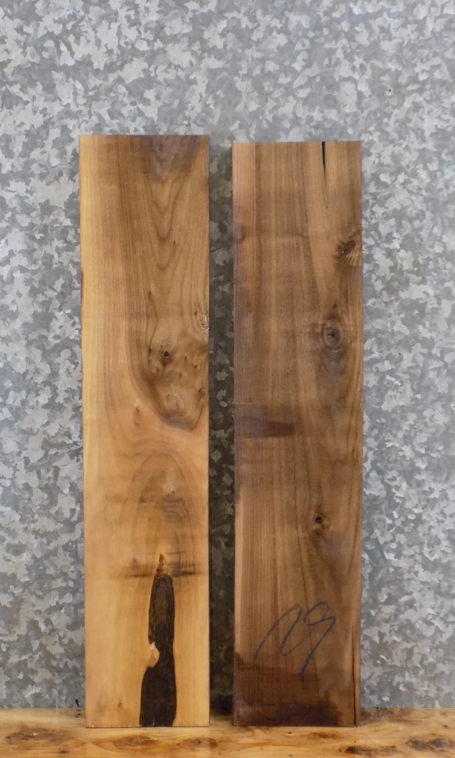 2- Reclaimed Black Walnut Project/Craft Pack Wood Boards 5634-5635