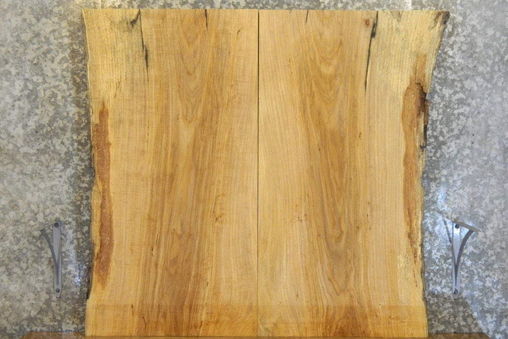 2- Live Edge Bookmatched Ash Kitchen Table Top Slabs 7010-7011