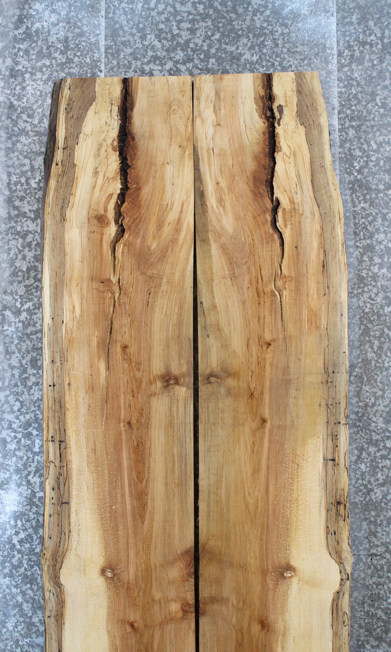 2- Bookmatched Live Edge Maple Dining Table Top Slabs 801-802