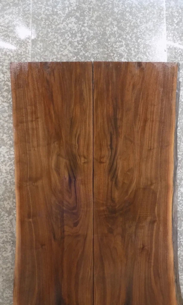 2- Live Edge Black Walnut Bookmatched Dining Table Top Slabs 969-970