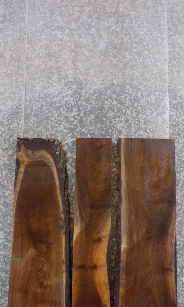 3- DIY Live Edge Black Walnut Bookmatched Kitchen Table Top Slabs 983-985