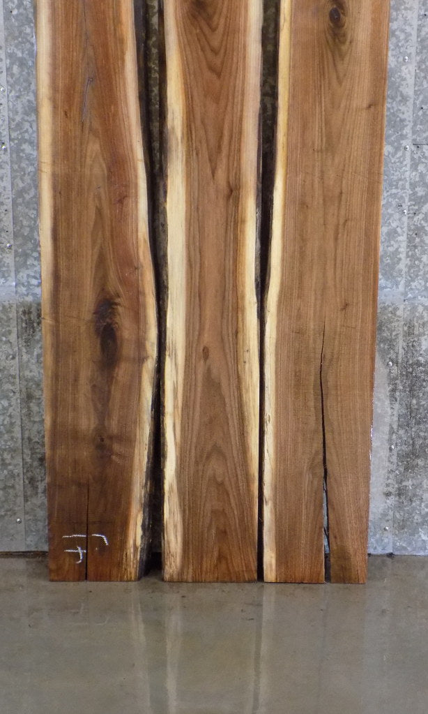 3- DIY Live Edge Black Walnut Bookmatched Kitchen Table Top Slabs 986-988