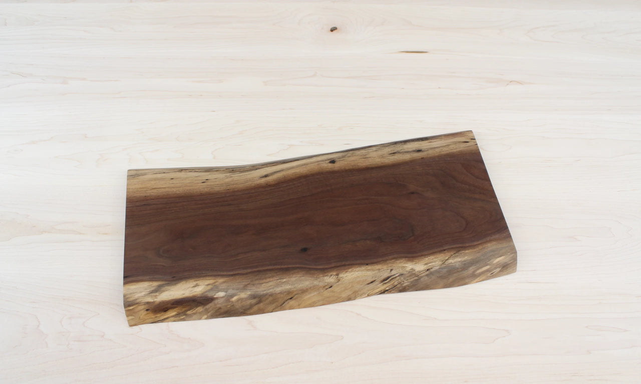 Live Edge Black Walnut Finished Charcuterie Board 1