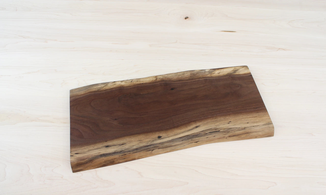 Live Edge Black Walnut Finished Charcuterie Board 1