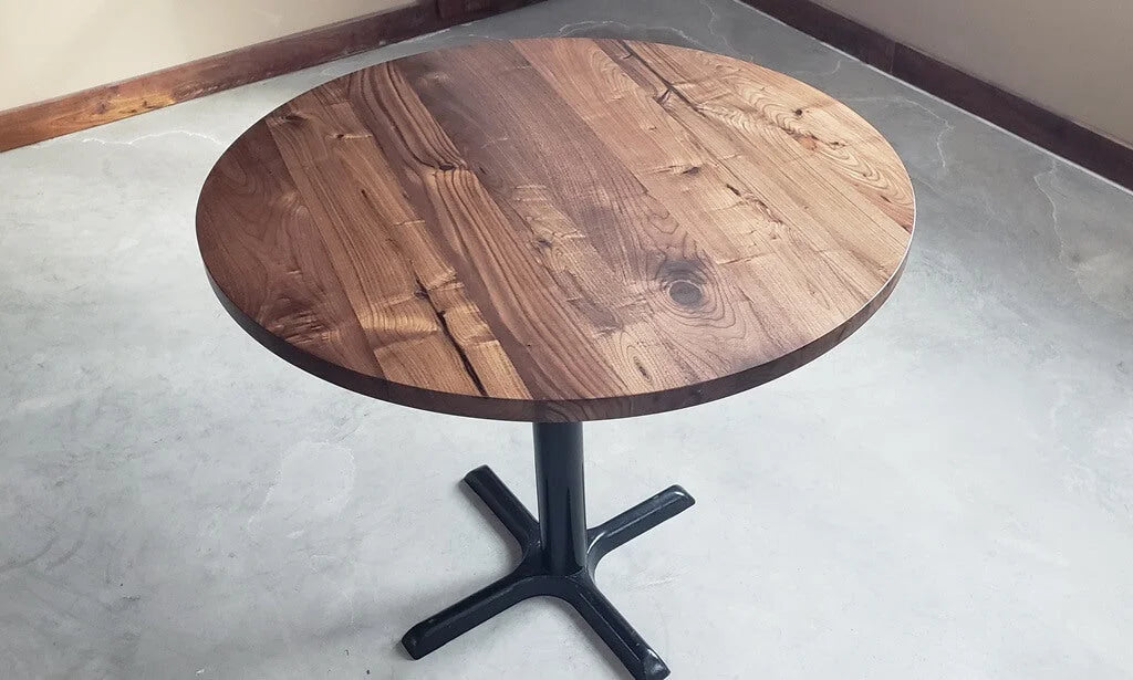 1 1/2" Thick Solid Wood Custom Round Table Top  - 18" to 60"