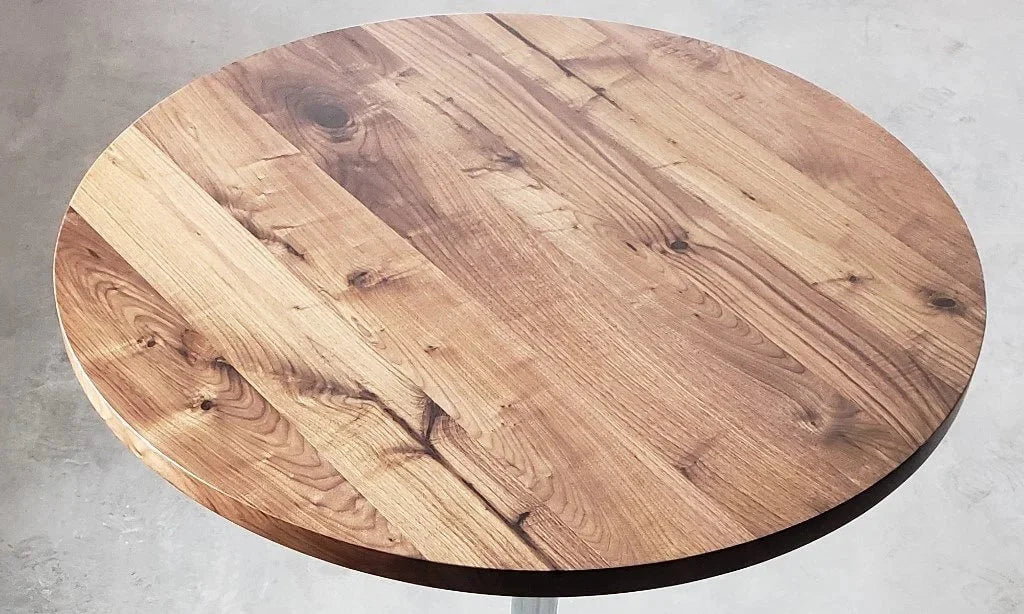 1 1/2" Thick Solid Wood Custom Round Table Top  - 18" to 60"