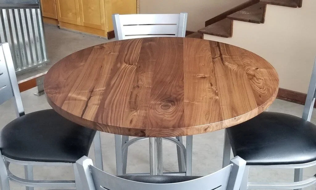 1 1/2" Thick Solid Wood Custom Round Table Top  - 18" to 60"