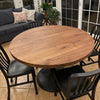 Thumbnail for Round Solid Wood Dining Table Top, Rustic Natural Wood Table