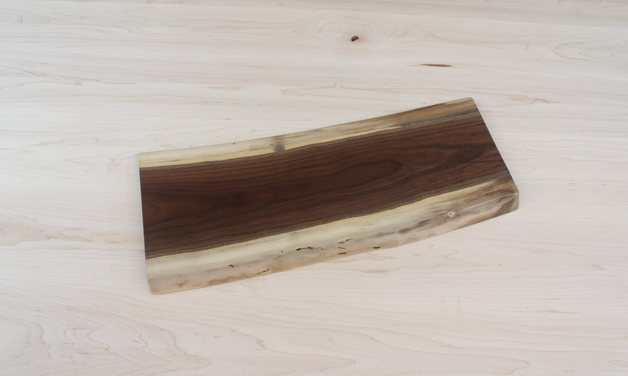 Live Edge Black Walnut Finished Charcuterie Slab 12