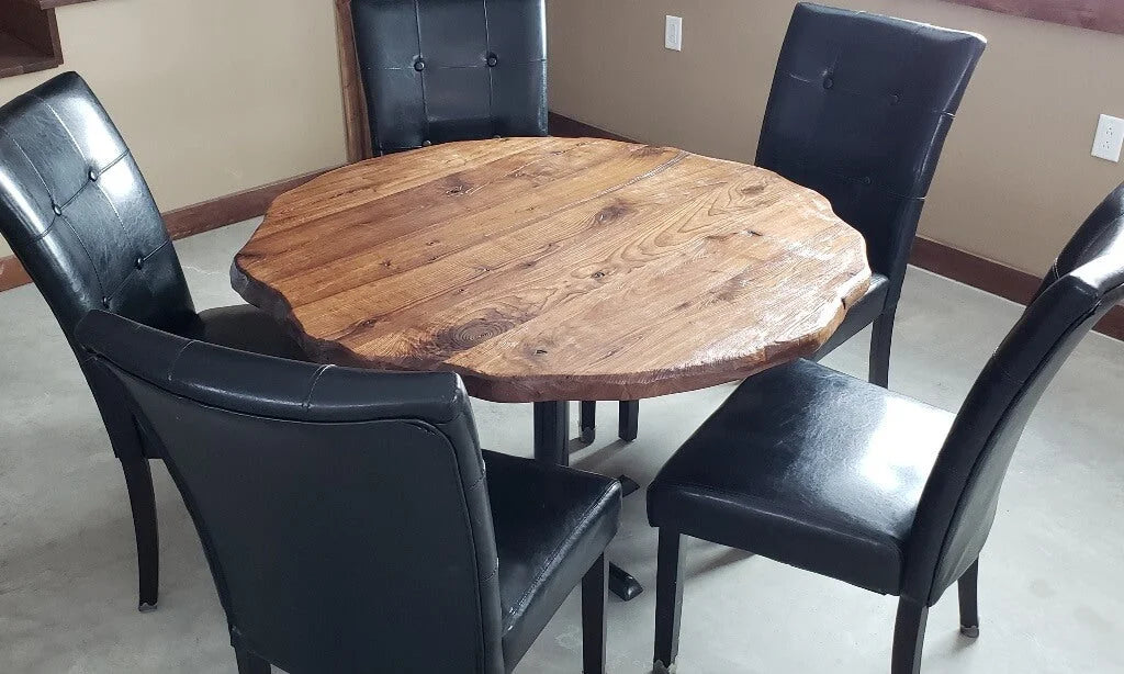 1 1/2" Thick Solid Wood Custom Round Table Top  - 18" to 60"