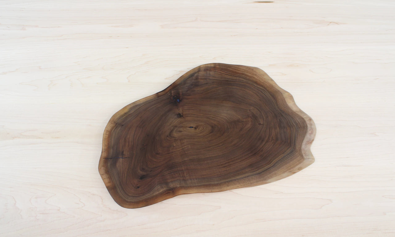 Live Edge Black Walnut Oval Charcuterie Serving Board 8