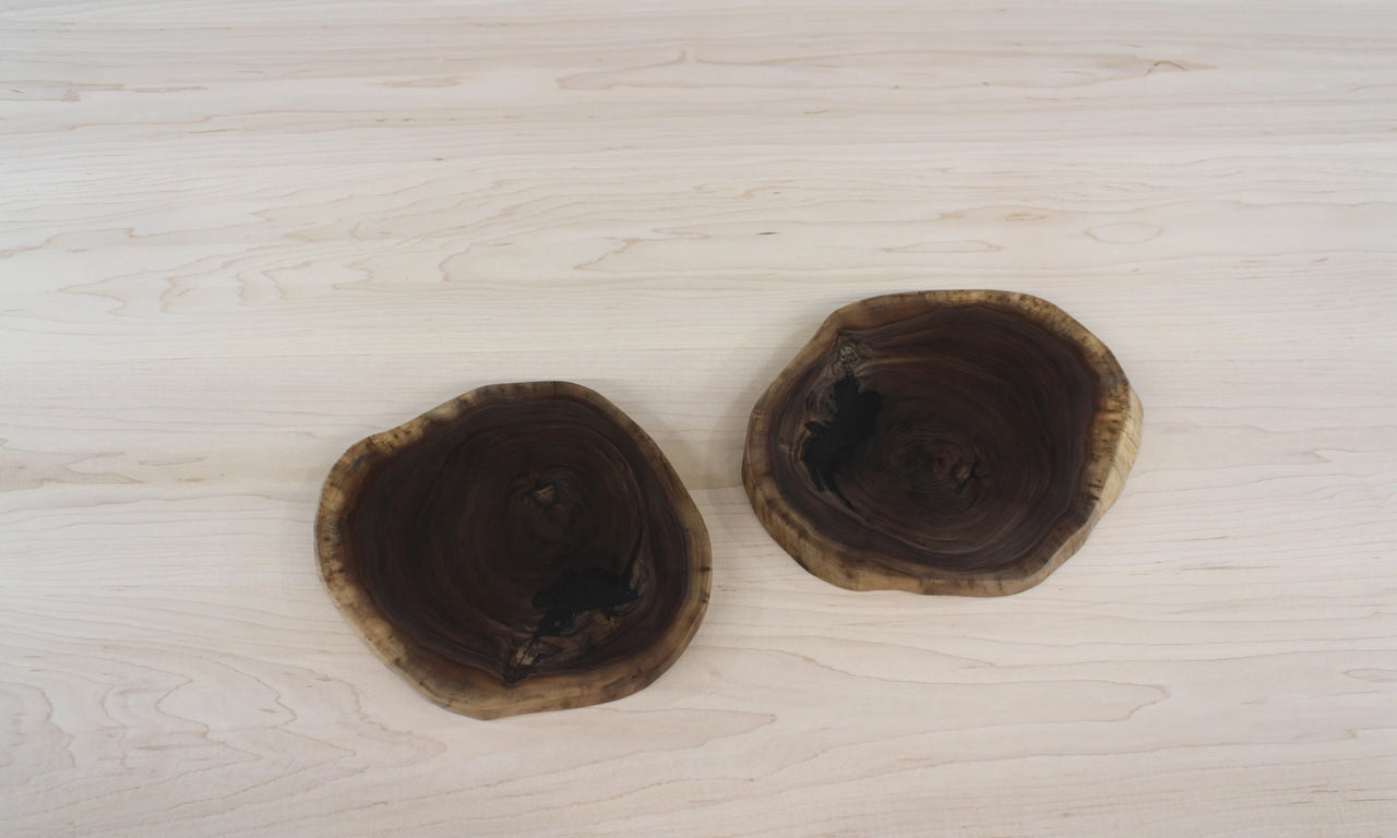 Live Edge Round Serving Trays, Charcuterie Boards, Hot Plate 6-7