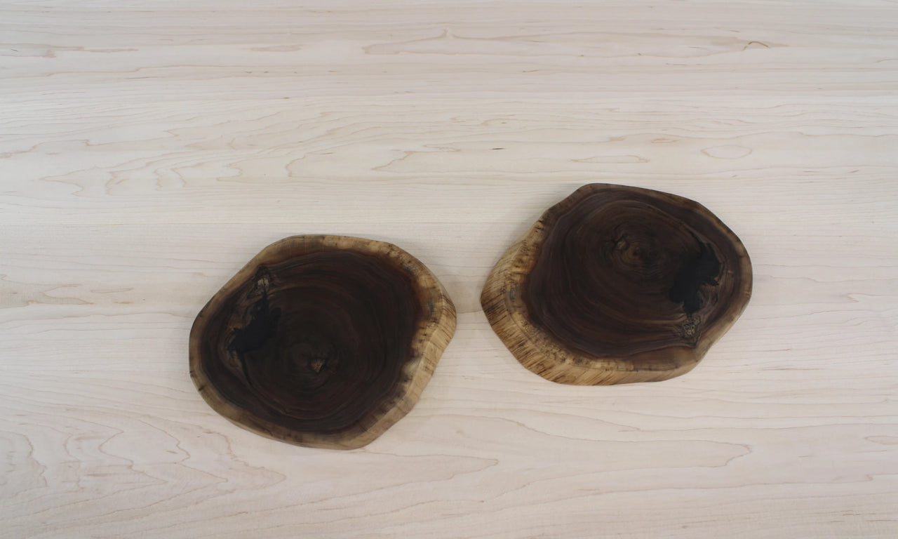 Live Edge Round Serving Trays, Charcuterie Boards, Hot Plate 6-7