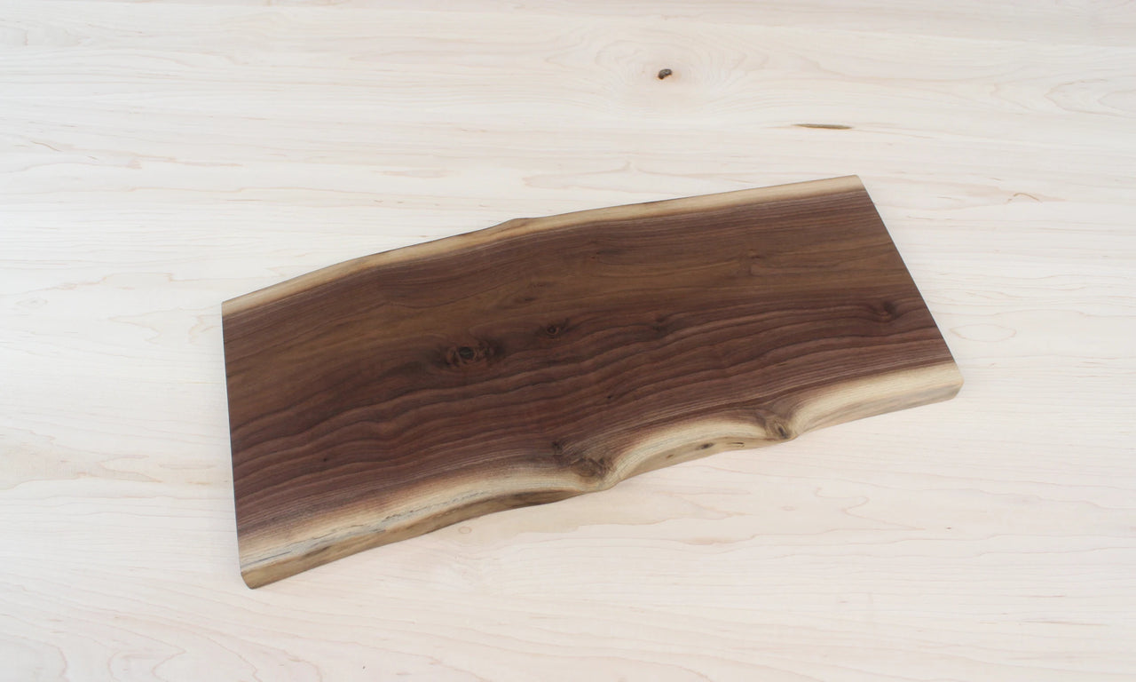 Live Edge Charcuterie Board, Black Walnut Serving Tray 13