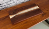 Thumbnail for Live Edge Finished Black Walnut Charcuterie Board w/ Silvery White Epoxy