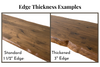 Thumbnail for Solid Wood Dining Table | Metal Hourglass Legs