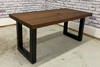 Thumbnail for Custom Wood Dining Table | Metal U-Shaped Legs