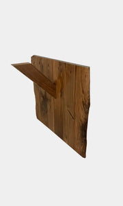 Rustic Wide Slab Wood Legs with Gussets