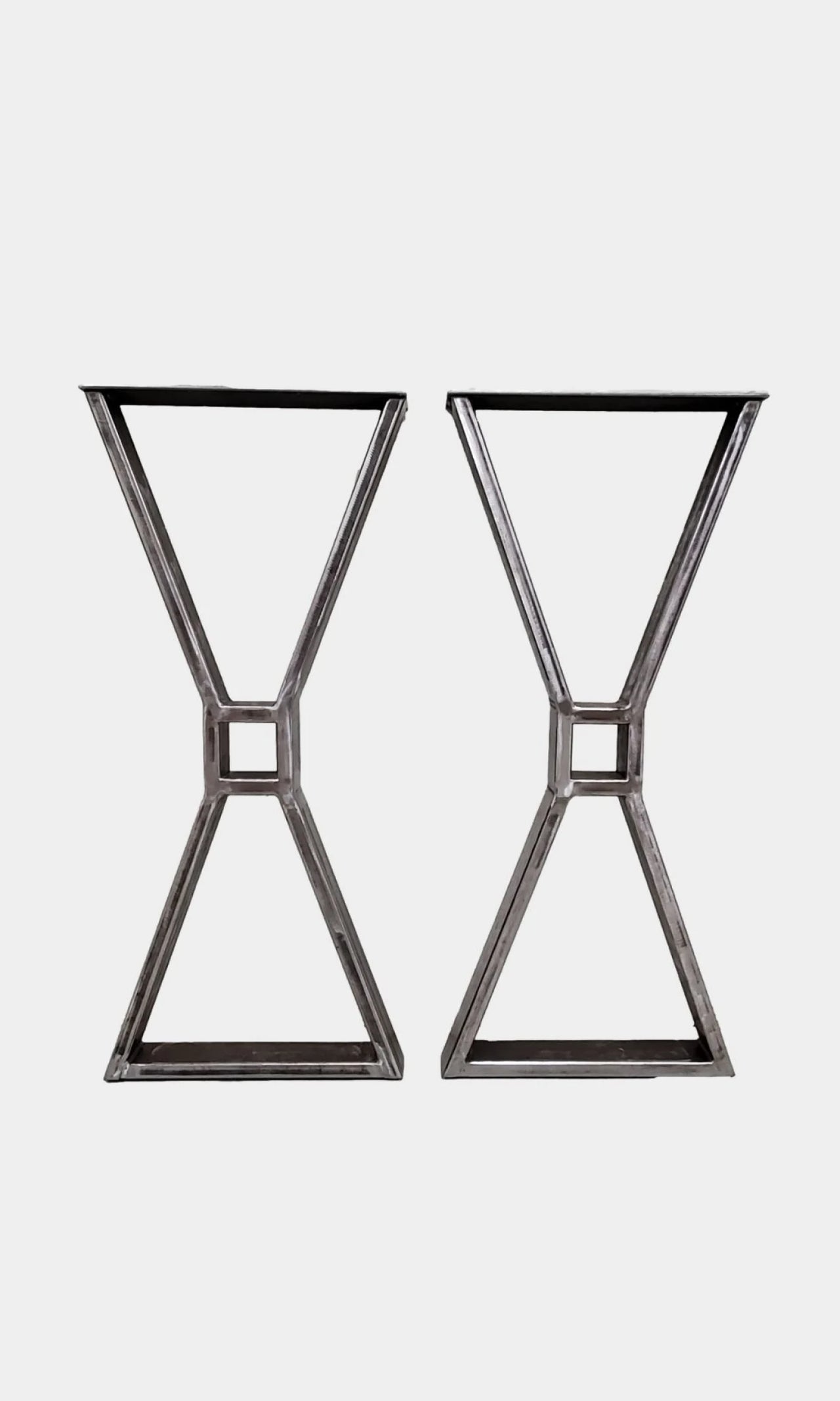 Steel X-Shaped Table Legs w Beam Opening