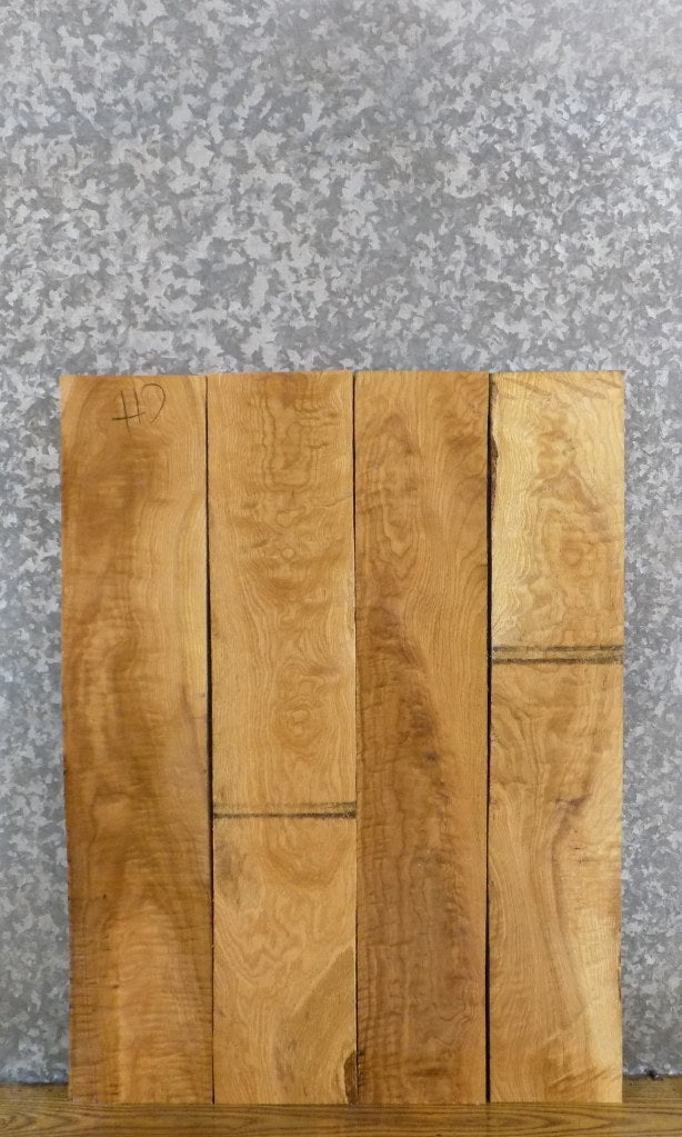 4- Figured White Oak Rustic Kiln Dried Lumber Boards/Craft Pack 11075-11076