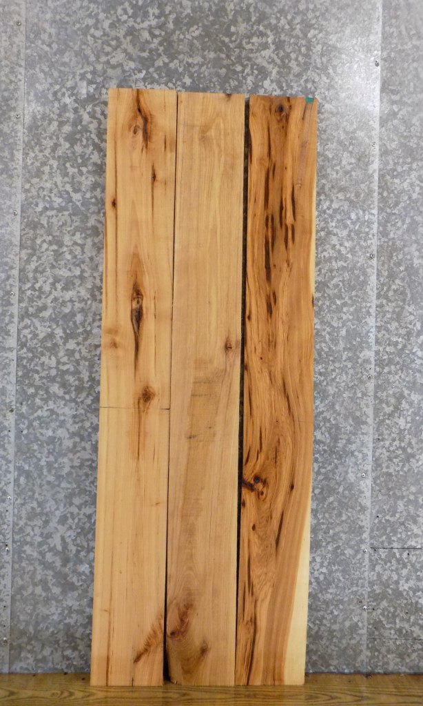 3- Salvaged Hickory Kiln Dried Lumber Boards/Wall Shelf Slabs 33014