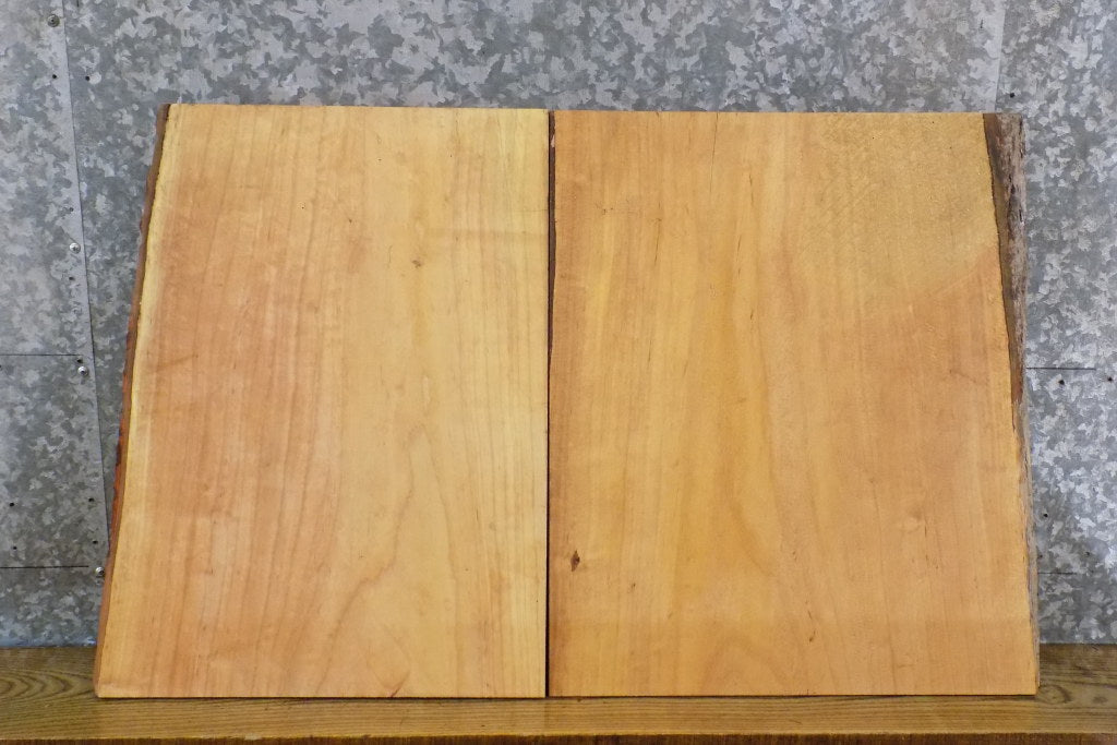 2- Maple Live Edge Bookmatched Side/End Table Top Slabs 40355-40356