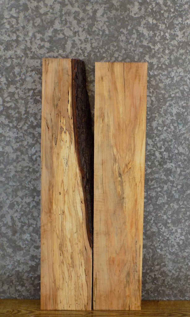 2- Kiln Dried Maple Salvaged Lumber Boards/Wall Shelf Slabs 7493