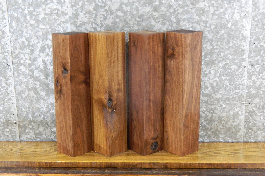 4- Kiln Dried Rustic Black Walnut 4x4 Turning Blocks/Table Legs 9402