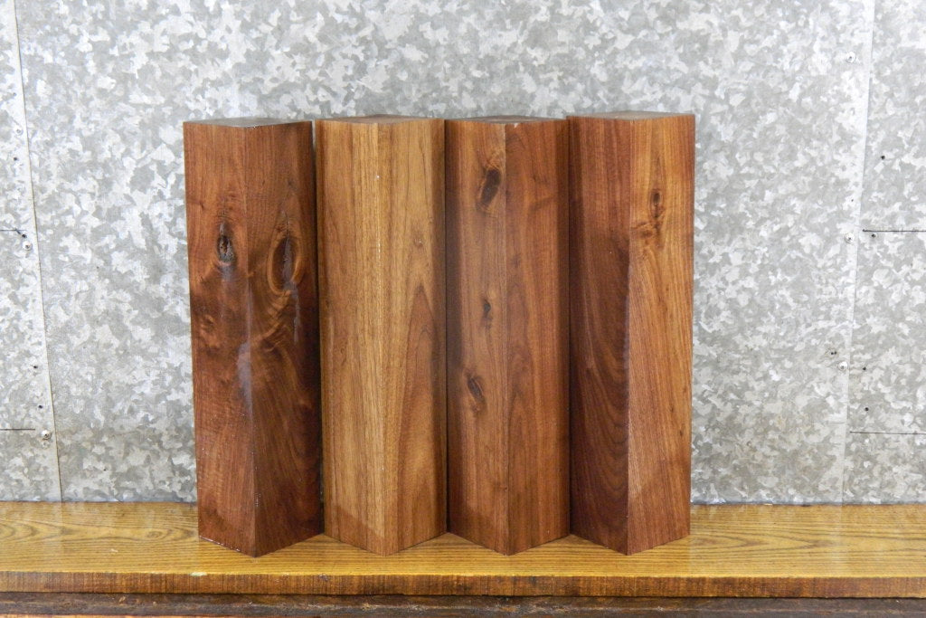 4- Kiln Dried Rustic Black Walnut 4x4 Turning Blocks/Table Legs 9402